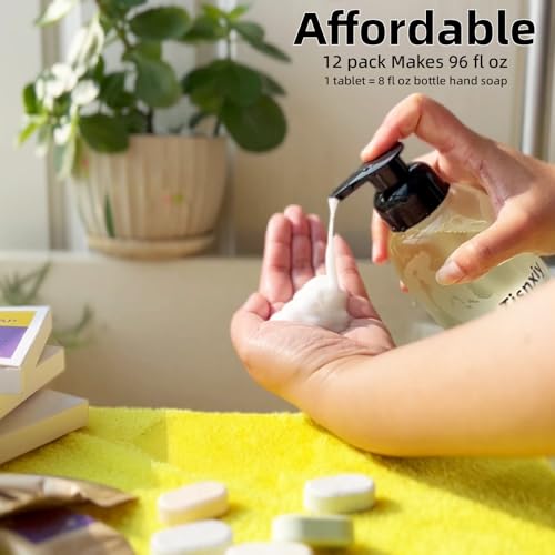 Foaming Hand Soap Tablet Refills - 12 Count- 96 fl oz total (12x 8 fl oz) - Eco-Friendly Foaming Hand Soap Refill - Gentle on Hands, Kind to Earth - Variety Fragrance Pack
