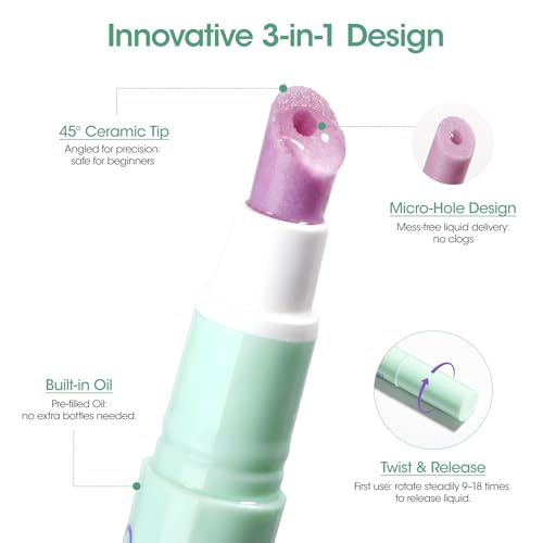 GELLEN Cuticle Pusher Oil Pen 2-Pack | Ceramic Nail Care Tool