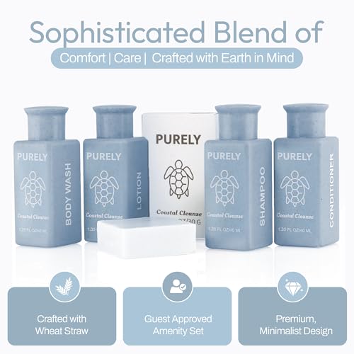 Purely 150pc Hotel Toiletries Set - Travel Size Shampoo & Conditioner