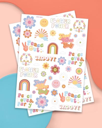 xo, Fetti 70s Temporary Tattoos 48 Glitter Designs