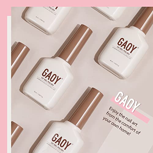 GAOY Crystal Pink Sheer Gel Nail Polish 16ml - UV Light Cure, Translucent Pink, Manicure & Pedicure