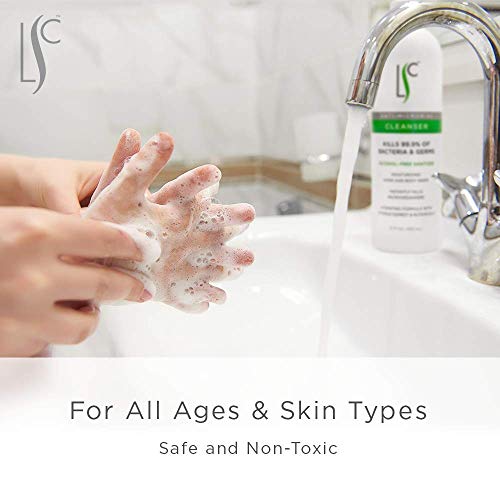 Hand and Body Wash Cleanser for Adults and Children With Sensitive Skin, Unscented, Sanitizing Foaming Gel (16 Ounce Bottle)