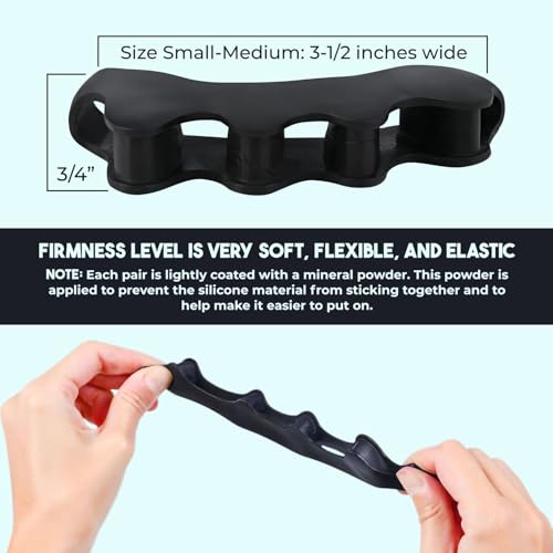 VYCE PrimalStep Toe Separators Spacers S/M – Gel Toe Spreaders for Men & Women