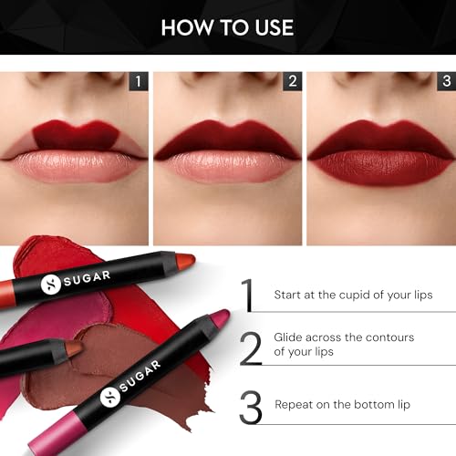 SUGAR Matte as Hell Crayon Lipstick - 8hr Wear, Full Coverage