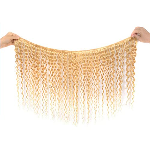 Blonde Deep Wave Human Hair Bundles 12 Inch - Unprocessed Brazilian Virgin Hair