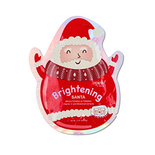 Epielle Holiday Character Face Mask 4 Pack, Fun & Effective Korean Skin Care, Spa Party Favors, Stocking Stuffers, Birthday Gifts for Women, Self Care Gifts