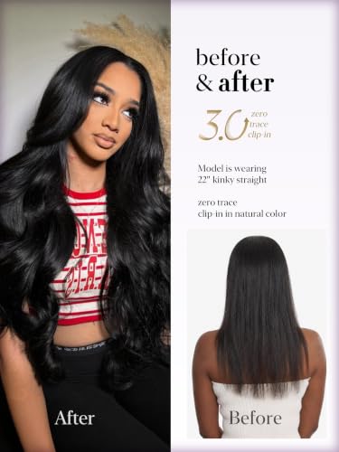 LUVME Zero Trace Body Wave Clip-In Hair Extensions 18 Inch 100g 7pcs