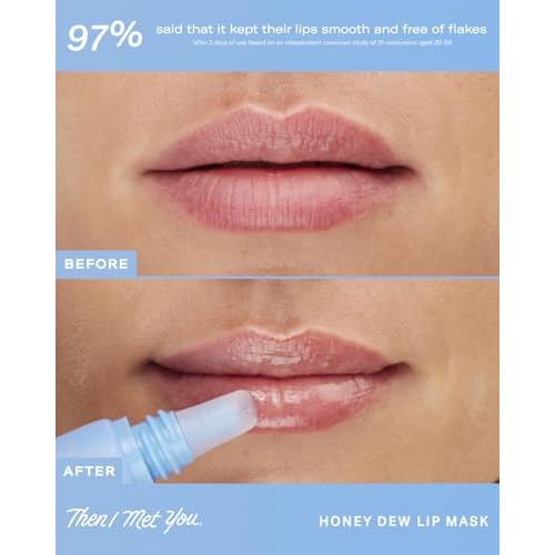 Then I Met You Honey Dew Lip Mask, Nourishing & Moisturizing Lip Mask & Exfoliating Balm with Honeydew, Squalane plus Honey Extract, 0.5 oz