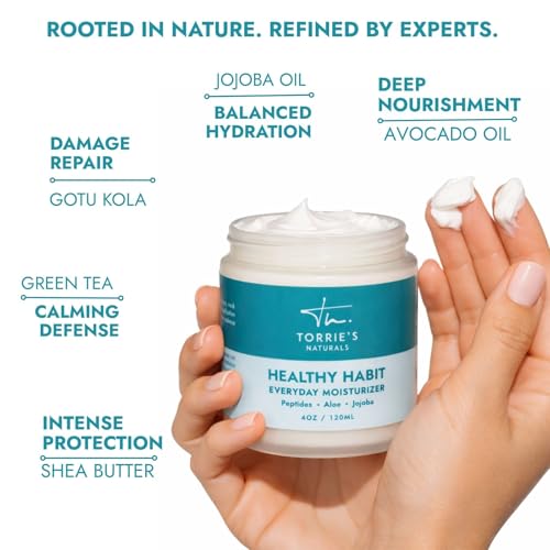 Peptide Moisturizer - Natural Plant Ingredients - Face Moisturizer for Dry Skin - Anti Aging Daily Moisturizer for Face - 5 Clinically Studied Peptides - Hyaluronic Acid with Provitamin B5