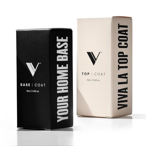 V Beauty Pure Set - Gel Base Coat and No Wipe Gel Top Coat