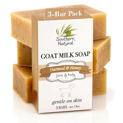 Goat Milk Soap Bar Set ? Unscented Oatmeal & Honey (3 Bars) and Lavender (3 Bars) ? Gentle Moisturizing Soap for Dry, Sensitive Skin, Ideal for Face and Body, for Women & Men