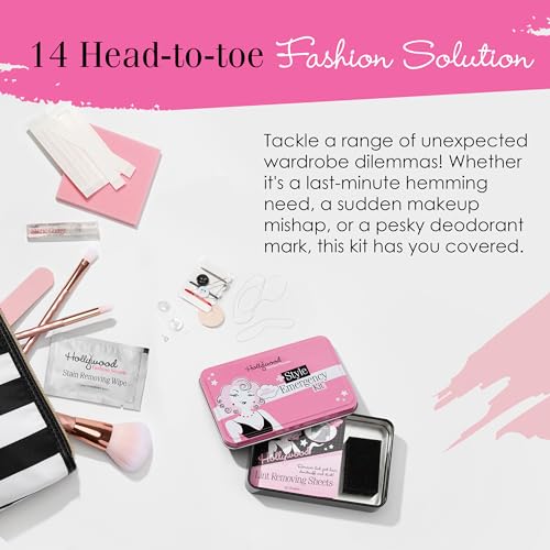 Hollywood Fashion Secrets Style Emergency Kit, Your Compact, On-The-Go Wardrobe Savior, 14 Piece Set