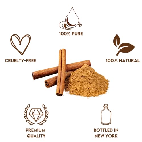 Essentially KateS Premium Cinnamon Oil 4 Fl Oz with Huge Dropper and Sprayer - 100% Pure, Natural & Therapeutic - Cleaning, DIY Soap, Diffuser, Aromatherapy, Garden and Kitchen - Indoor and Outdoor