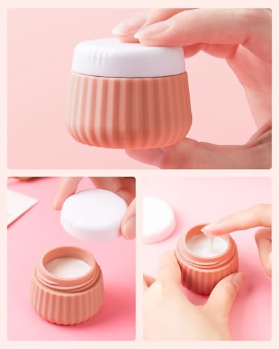 TSA Approved Travel Toiletry Containers 4 Pack with Leak-Proof Silicone Jars