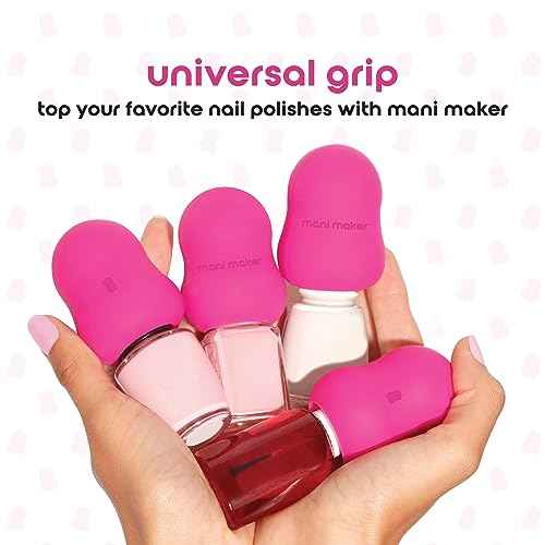 Universal Nail Polish Grip for Precision Painting Perfect for DIY Manicures, Nail Artists, and Professionals - Easy to Use, Suitable for Righties and Lefties - 4 Fun Colors (fuchsia)