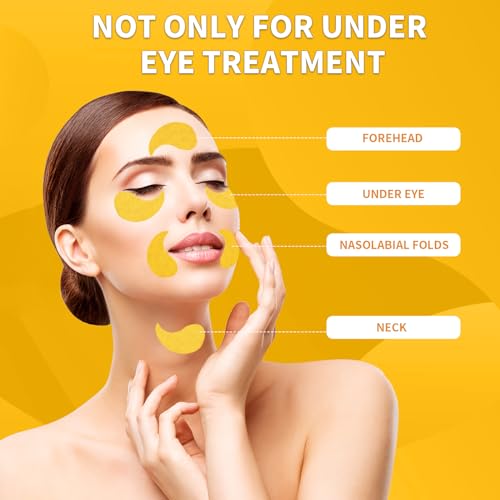Qyiywim 7.1oz Gold Under Eye Patches for Dark Circles & Puffiness - Luxurious 24K Eye Masks for Men & Women