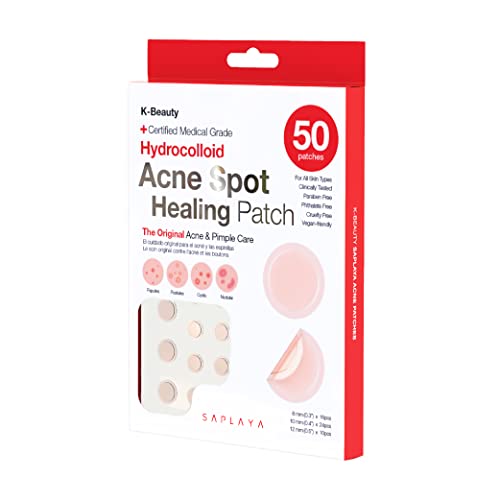 Saplaya K-Beauty Ance Care Hydrocolloid Patches For Acne Pimple Care 100% Hydrocolloid Acne Spot Healing Patch