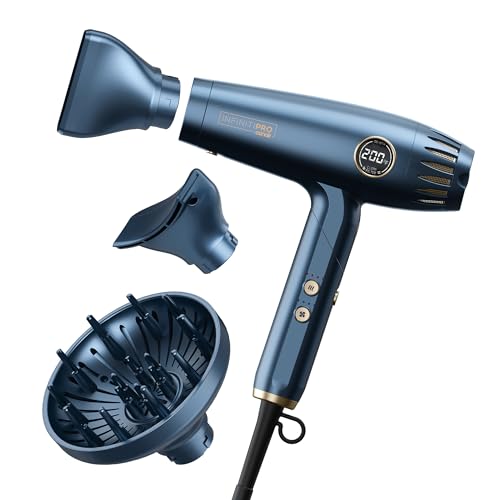 Conair Infinitipro Hair Dryer with Foldable Handle & Diffuser – 3 Attachments