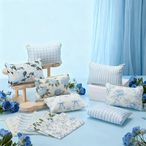 Kacctyen 12 Pcs Vintage Floral Makeup Bags Set for Women