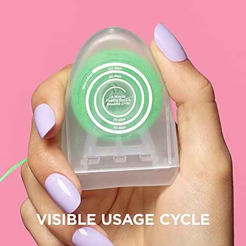 REACH POP Dental Floss, Peppermint, Plaque Remover for Teeth, Shred Resistant, Vegan Wax, Cruelty Free, Eco Friendly Packaging, Oral Care, PFAS Free, for Adults & Kids, 3 Pack, 54.6 yd