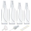 4-Pack Clear Travel Spray Bottles Leakproof for Face Hair Toner