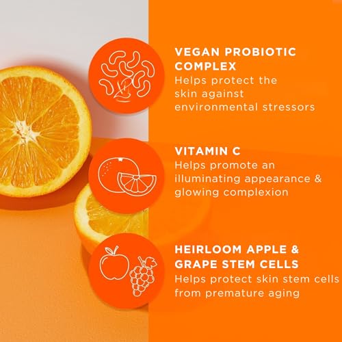 Andalou Naturals Probiotic + Vitamin C Renewal Cream-Complexion Enhancing Hydrating Face Moisturizer-Helps Promote Firmer Skin&More Even Tone-Lightweight,Non-Greasy Formula-1.7 Oz,(Pack of 2)