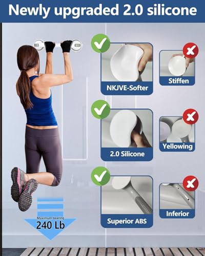 NKJVE 2 Pack 16.1-inch Suction Cup Shower Handles for Elderly Safety, No Drilling