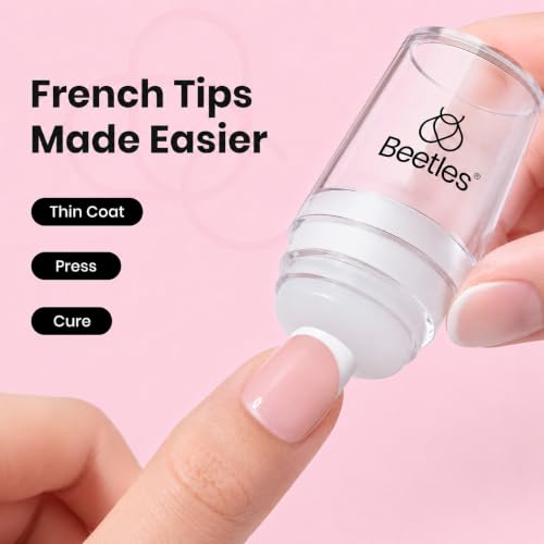 Beetles French Tip Silicone Nail Stamp Set - Clear A - 3 Pcs for Nail Art
