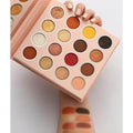 Sunset Blvd Eyeshadow Palette 16 Colors Brown Nude Earth Tone Matte Glitter Shimmer Eye Shadow Long Lasting High Pigmented Blendable Smokey Eyeshadow Powder Makeup