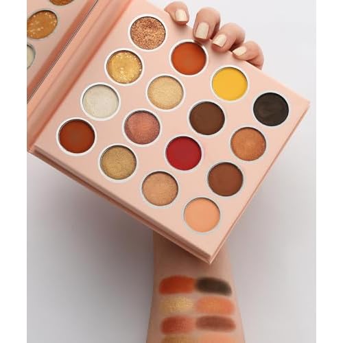 Sunset Blvd Eyeshadow Palette 16 Colors Brown Nude Earth Tone Matte Glitter Shimmer Eye Shadow Long Lasting High Pigmented Blendable Smokey Eyeshadow Powder Makeup
