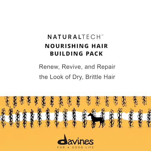 Davines Naturaltech Nourishing Hair Building Pak, Restructuring & Hydrating for Dry & Damaged Hair - With Vegetal Keratin - Deep Repair Mask for Damaged Strands, 8.45 Fl Oz
