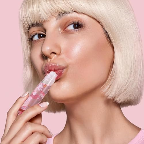 6 Fruit Flavored Roll-On Lip Gloss Set Non-Sticky High Shine