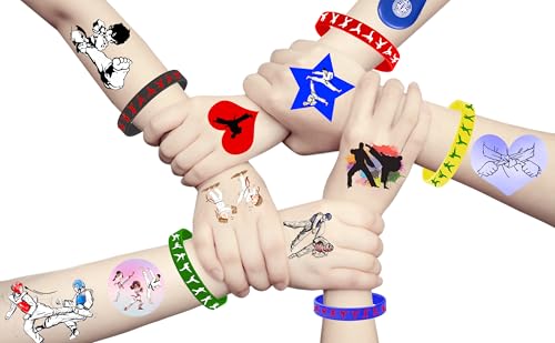 CupaPlay 176 Taekwondo Temporary Tattoos - 24 Sheets Party Favors