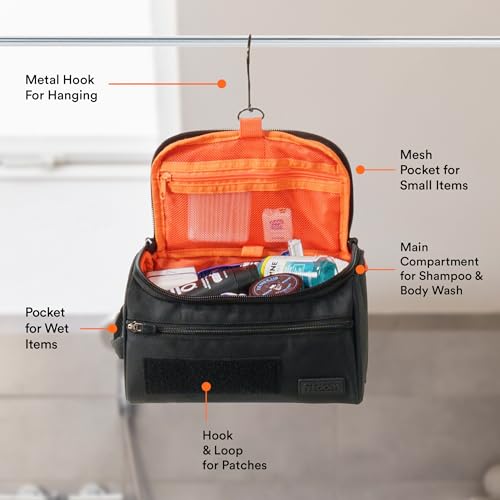 Fitdom Tactical Toiletry Bag - Durable Dopp Kit for Travel