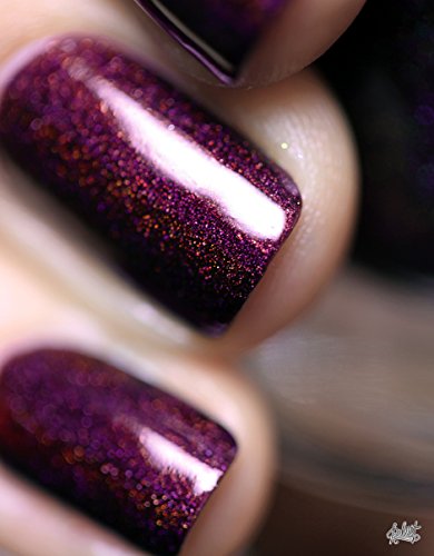 ILNP Black Orchid Holographic Burgundy Nail Polish