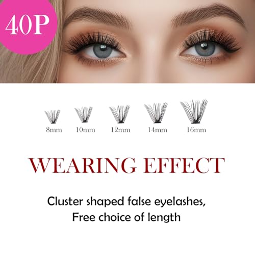 DIY Lash Extension Kit with 140 Clusters, Glue & Remover
