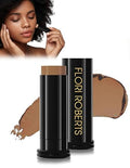 Flori Roberts Base Strokes Crème Foundation Stick - Toasted Almond, Full Coverage for Deep Skin Tones, Long Lasting Makeup, Natural Finish