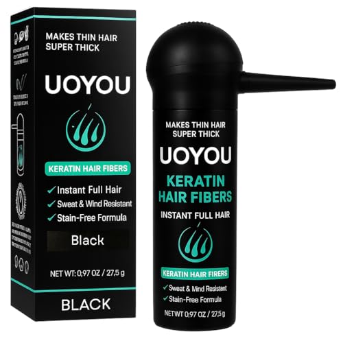 Hair Building Fibers for Thinning Hair - Keratin Fibers Black 27.5g