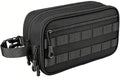 HILOMON Black Tactical Toiletry Bag for Men, Waterproof Shaving & Shower Kit