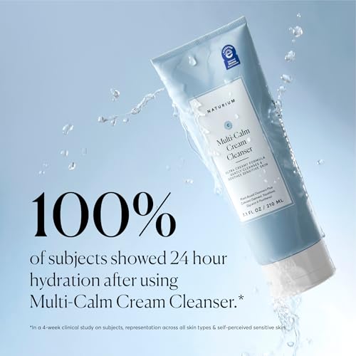 Naturium Multi-Calm Cream Cleanser, Hydrating Face Wash for Eczema-Prone Skin, 210 mL / 7.1 fl oz