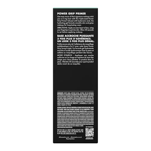 e.l.f. Power Grip Primer Jumbo 2.5 Fl Oz Hydrating & Makeup-Locking Gel