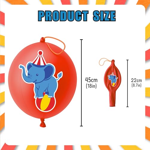 72-Piece Carnival Party Favors Set with Punch Balloons & Tattoos