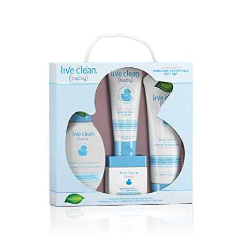Live Clean Baby Gentle Moisture Skincare Essentials Gift Set, 4-Piece