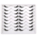 Half False Eyelashes Cat Eye 16 Pairs Clear Band Lashes