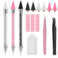 Rhinestone Picker Tool Kit - 3 Pens, 2 Tweezers, Wax Tips