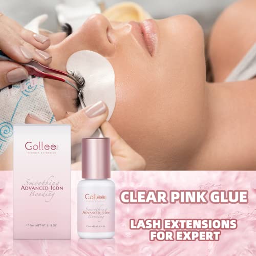 GOLLEEPRO Eyelash Extension Glue - 1-2 Sec Fast Dry, 7 Weeks