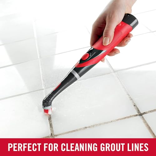 Rubbermaid Reveal Power Scrubber with Multi-Purpose & Grout Head, Cordless Electric Battery Powered Scrub Brush, Water Resistant, for Home/Kitchen/Bathroom/Grout/Tile/Shower/Tub