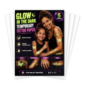 Glow In The Dark Temporary Tattoo Paper - 5 Sheets Inkjet