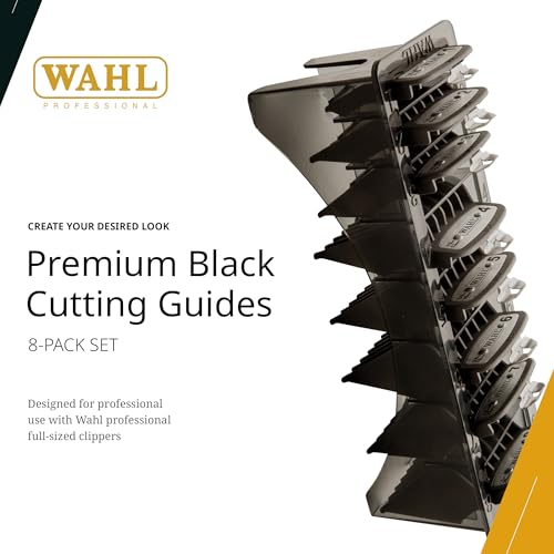 Wahl Professional Premium Cutting Guides, #1-#8, with Organizer, Secure Fit, Durable Metal Clips