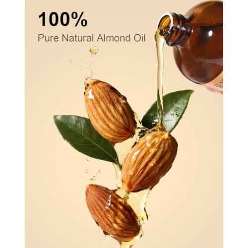 Organic Almond Oil 16 fl oz, USDA 100% Pure Cold Pressed Almond Oils in Glass Bottle, Natural Moisturizer for Face, Hair & Body, Ideal Carrier Oil for Skin Care, DIY Beauty & Soothing Massage